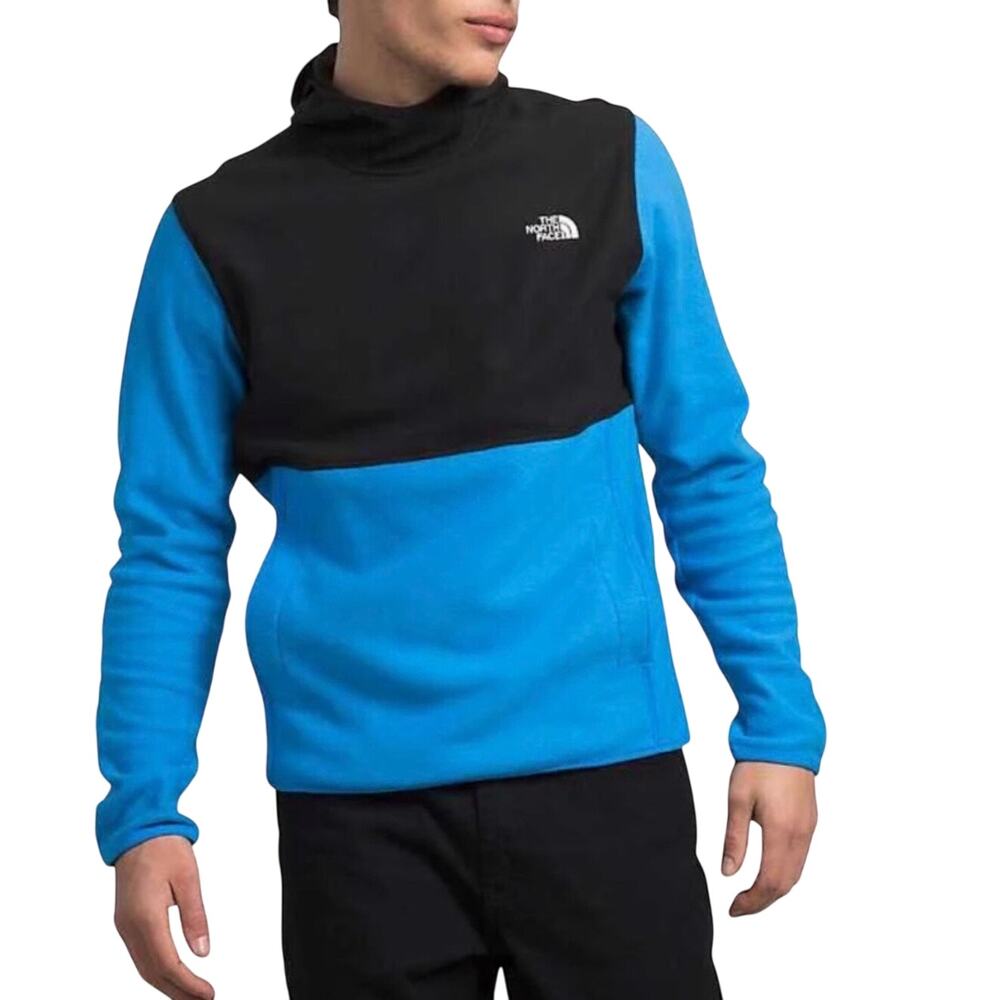 The North Face Alpine Polartec 100 Hoodie XL Blue Black Fleece Pullover